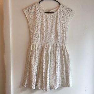 Dahlia white and pearl lace dress